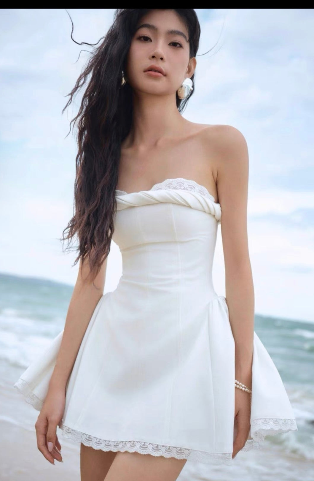 With in white dress