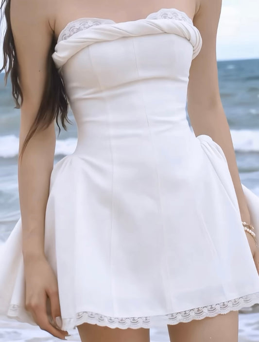 With in white dress