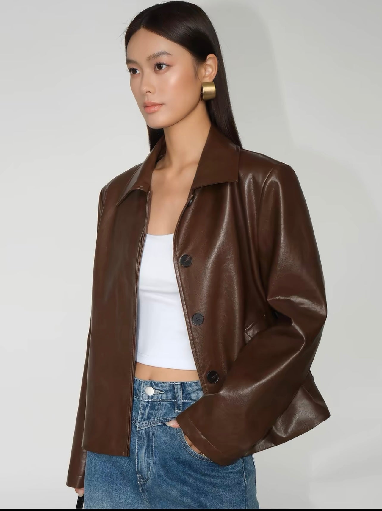 Retro leather jacket