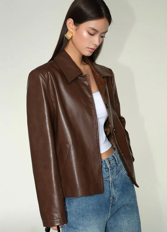 Retro leather jacket